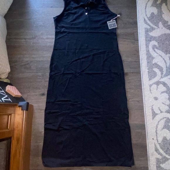 NWT TRUE GRIT size XL black cotton maxi dress - Picture 4 of 11